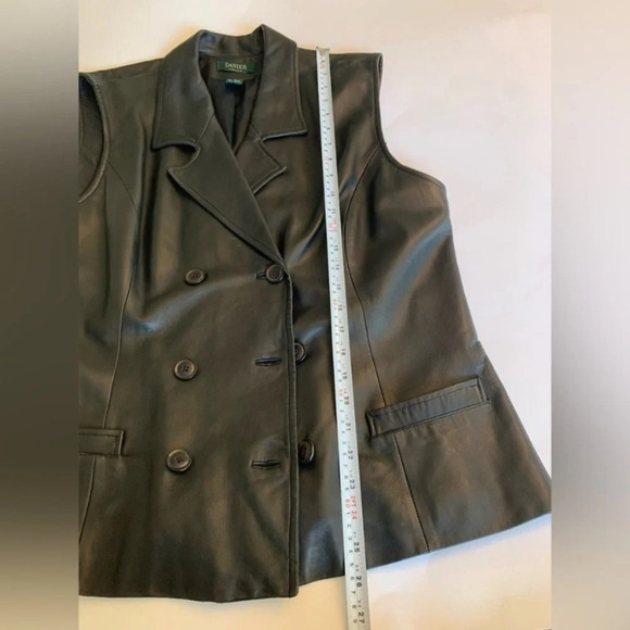Vintage Danier black leather vest size L - Picture 13 of 13